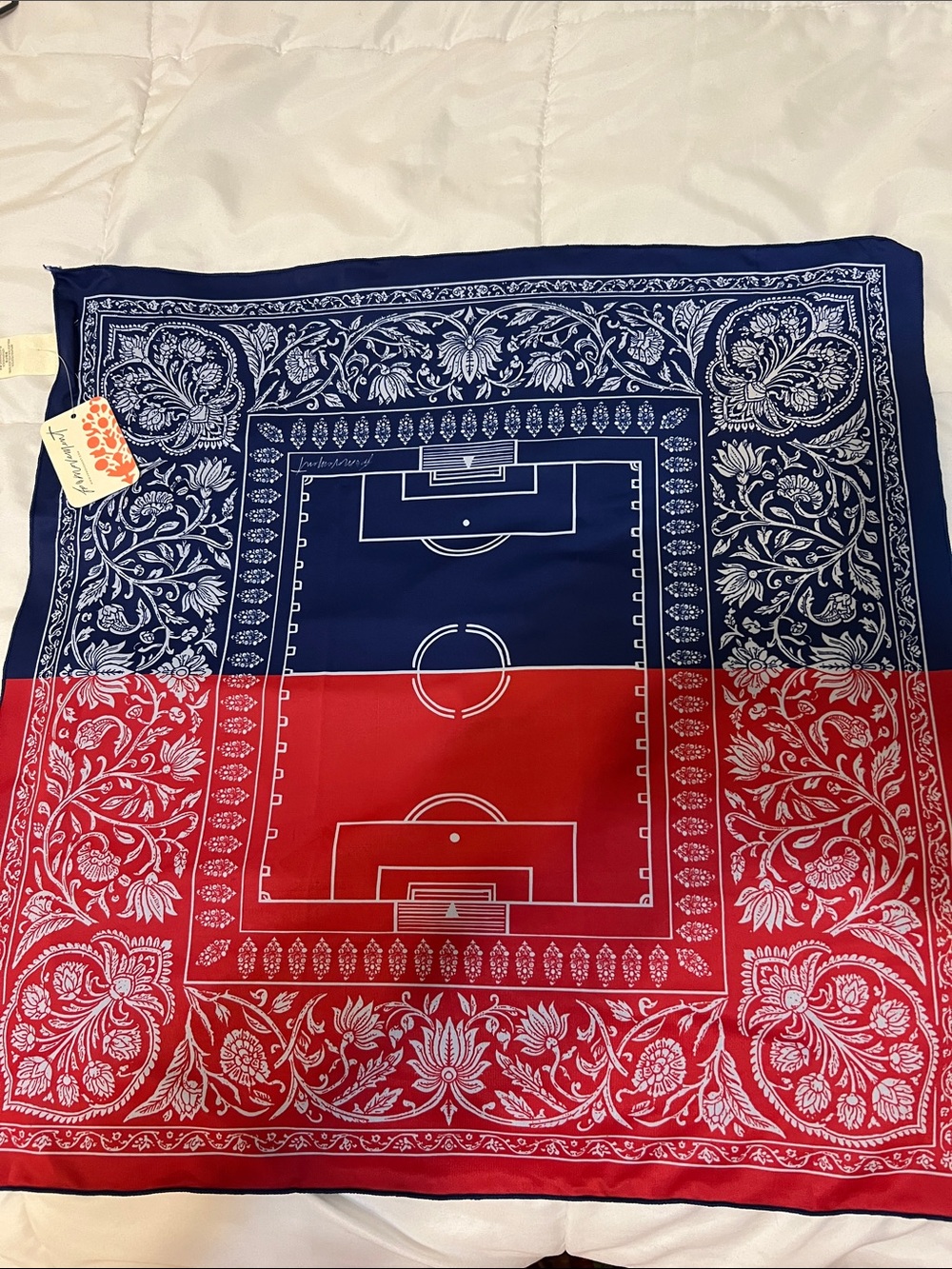 FP Movement by Free People Red and Navy Bandana Scarf